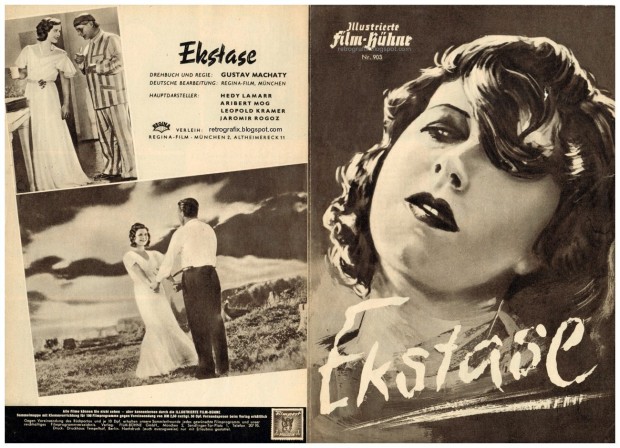 Ekstase 1933.  Seventeen year-old Hedy Kiesler as Eva. http://retrografix.blogspot.com/2013/08/ekstase-1933.html
